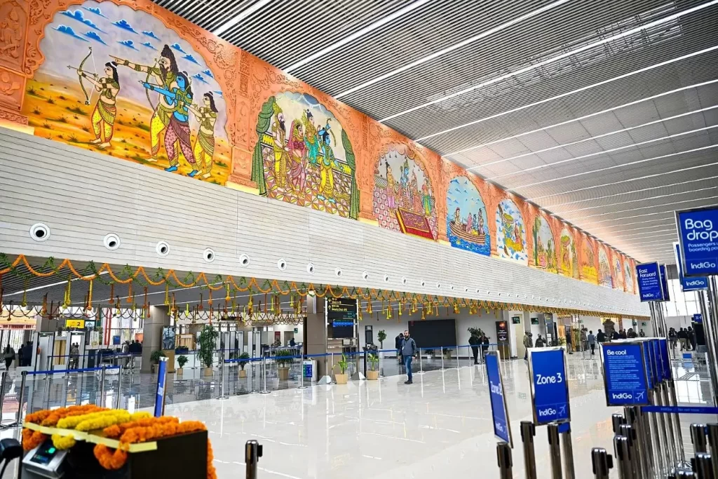 Paintings in Ayodhya Airport
