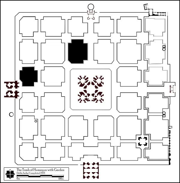 Humayun's Tomb Garden Enclosure Plan