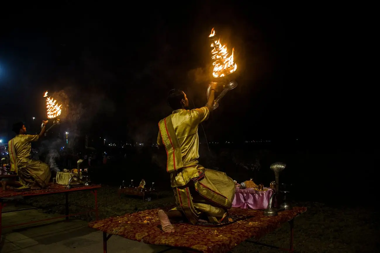 Evening Ganga Aarti Assi Ghat Varanasi
