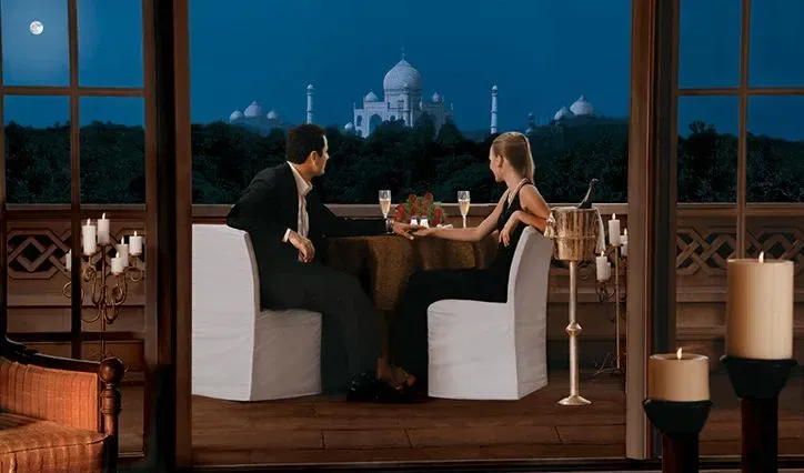 Private Balcony Dining at The Amar Vilas Hotel, Agra