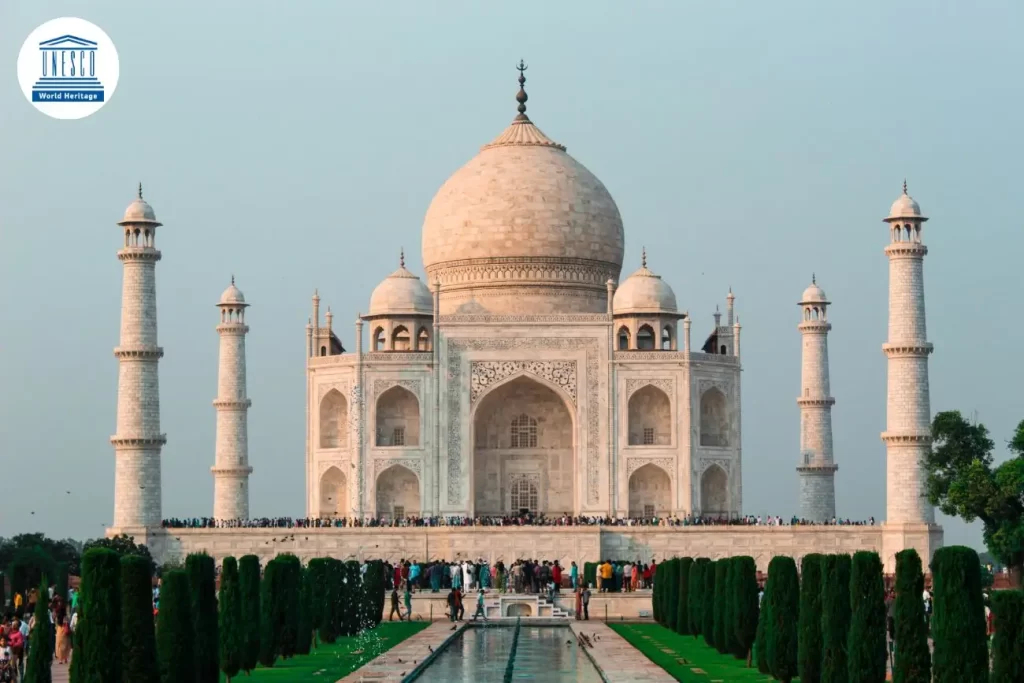 Taj Mahal with Unesco world heritage